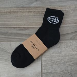 NWT Black Coach Soho Quarter Socks